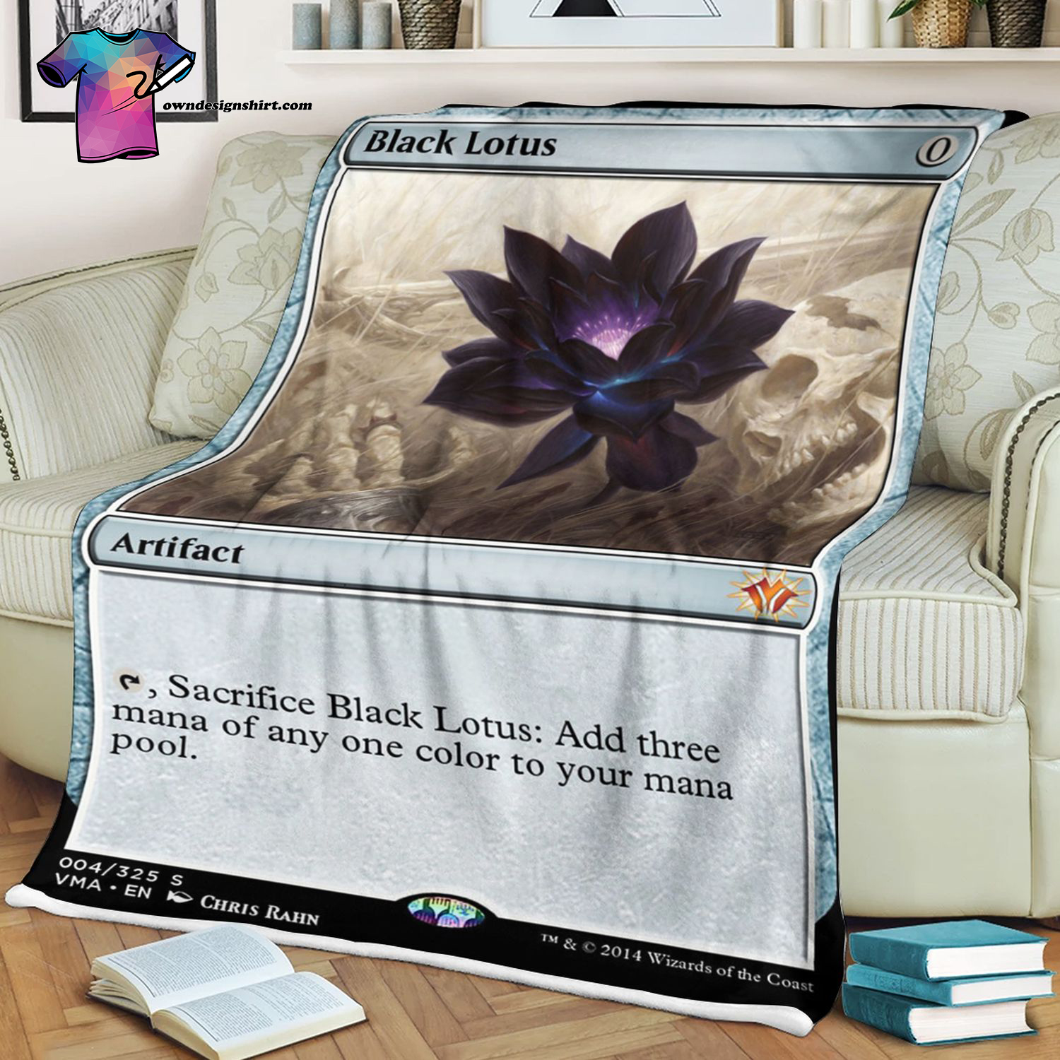 Black Lotus Game Magic The Gathering Blanket Black Lotus Game Magic The Gathering Blanket