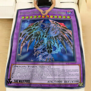 Blue Eyes Ultimate Darkness Metal Dragon Yu Gi Oh Blanket