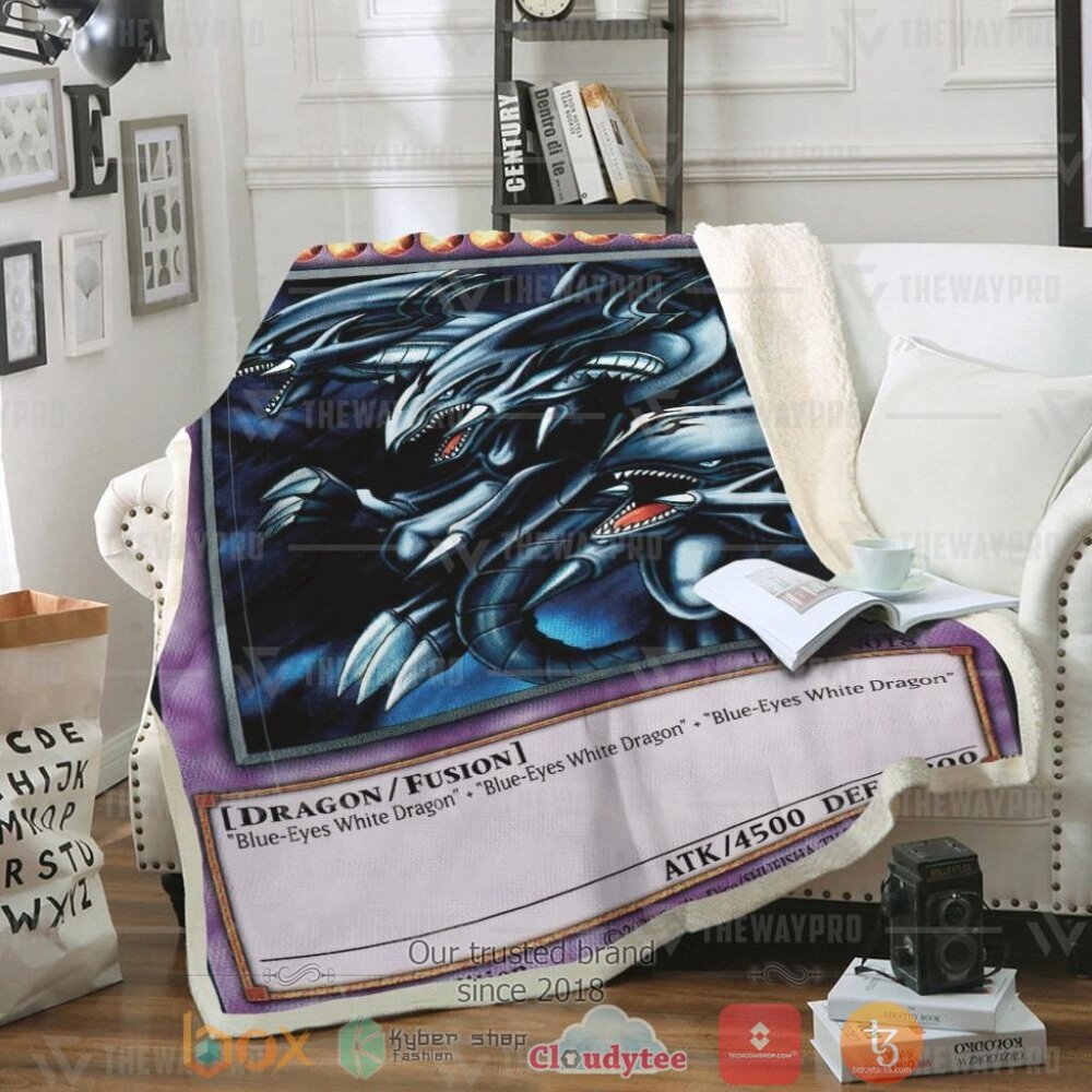 Blue Eyes Ultimate Dragon Custom Soft Blanket Blue Eyes Ultimate Dragon Custom Soft Blanket