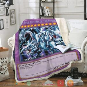 Blue Eyes Ultimate White Dragon Custom Soft Blanket