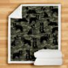 Border Collie Camo Blanket