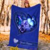 Butterfly Flower Heart Custom Name Blanket