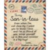 By Air Mail To My Son In Law Im So Proud Of You Love Mother In Law Blanket