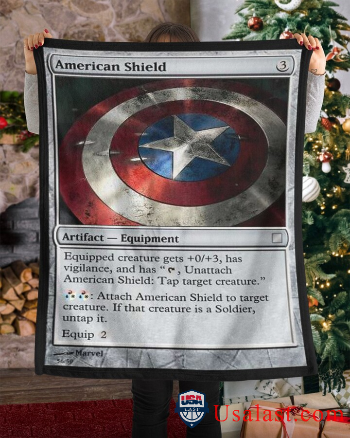 Captain America American Shield Fleece Blanket Captain America American Shield Fleece Blanket