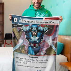 Captain America Fearless Determination Fleece Blanket