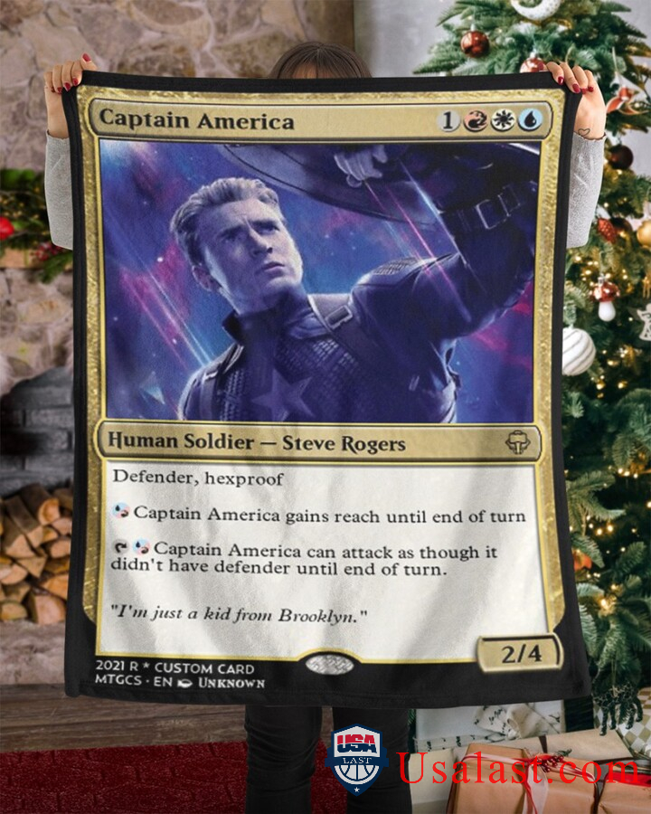Captain America Im Just A Kid From Brooklyn Fleece Blanket Captain America Im Just A Kid From Brooklyn Fleece Blanket