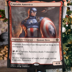 Captain America Legendary Creature Human Hero Fleece Blanket