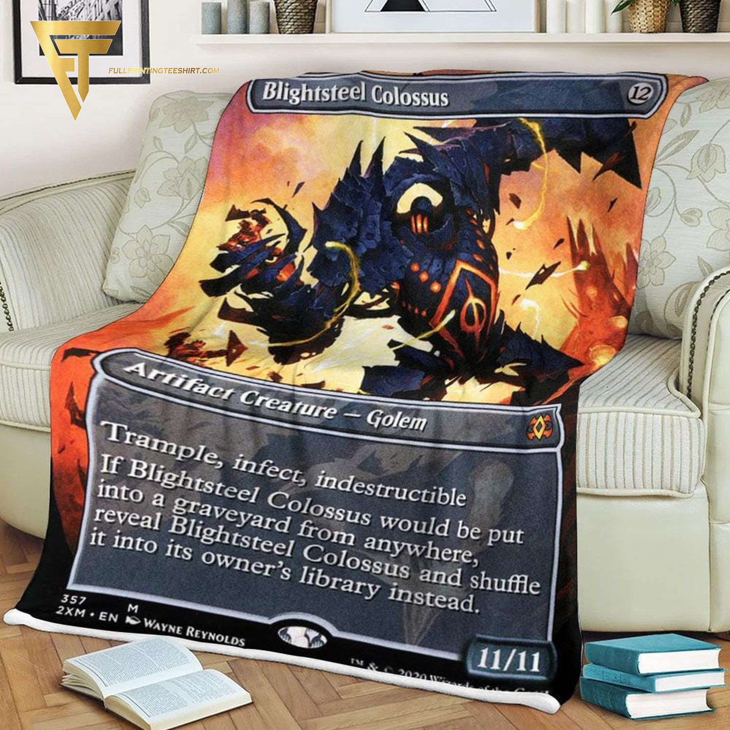 Card Blightsteel Colossus Game Magic The Gathering Blanket Card Blightsteel Colossus Game Magic The Gathering Blanket