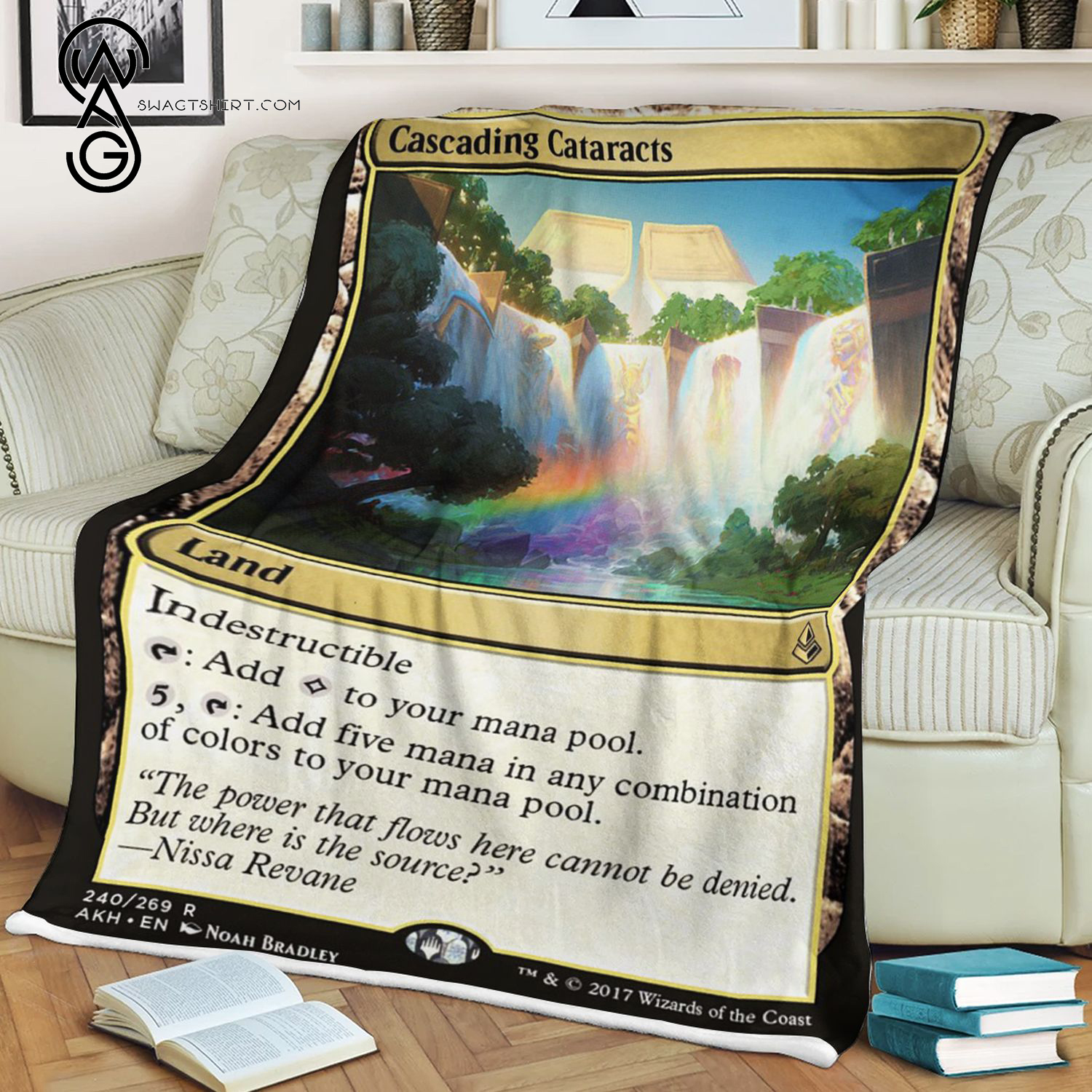 Cascading Cataracts Game Magic The Gathering Blanket Cascading Cataracts Game Magic The Gathering Blanket