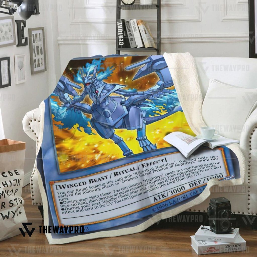 Cerulean Sacred Phoenix Of Nephthys Blanket Cerulean Sacred Phoenix Of Nephthys Blanket