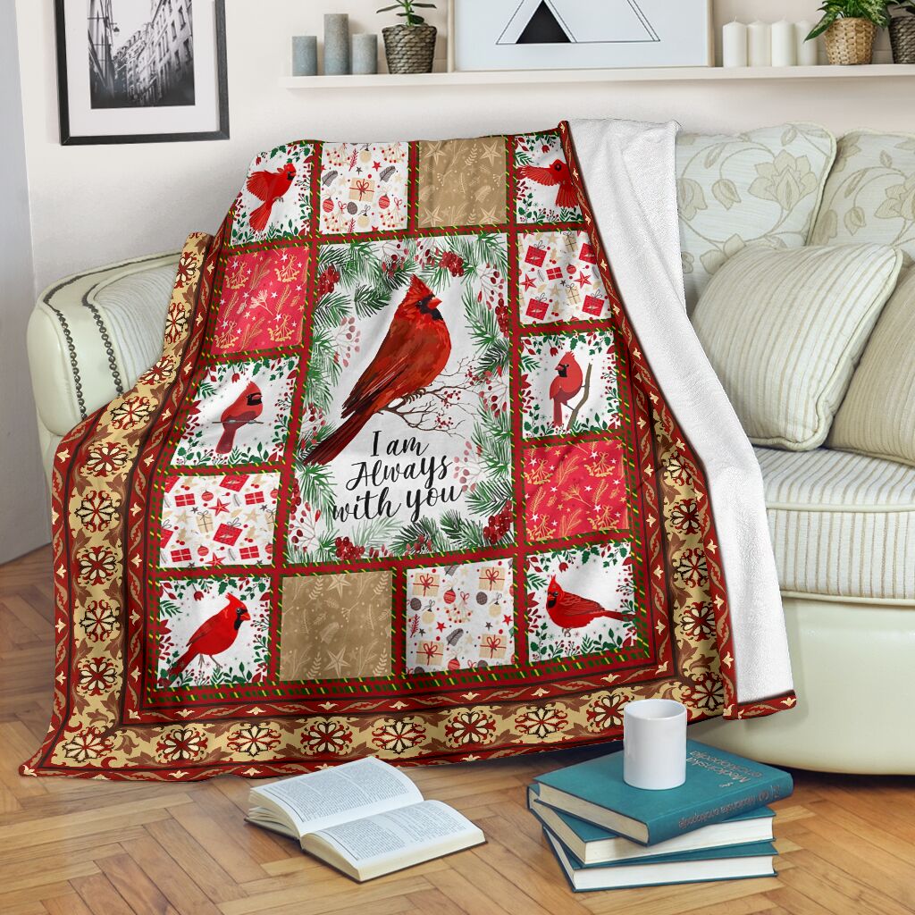 Christmas Cardinal I Am Always With You Full Printing Blanket Christmas Cardinal I Am Always With You Full Printing Blanket