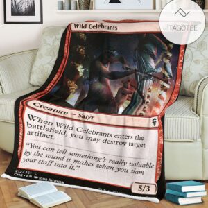 Cmr 212 Wild Celebrants Mtg Game Magic The Gathering Fleece Blanket