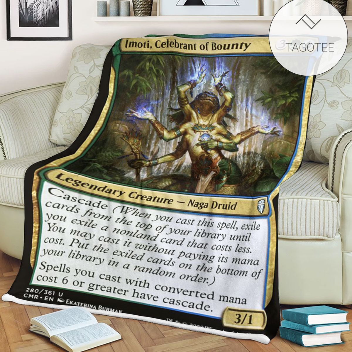 Cmr 280 Imoti Celebrant Of Bounty Mtg Game Magic The Gathering Fleece Blanket Cmr 280 Imoti Celebrant Of Bounty Mtg Game Magic The Gathering Fleece Blanket