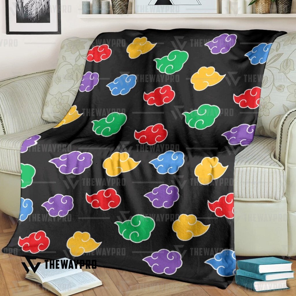 Colorful Akatsuki Pattern Blanket Colorful Akatsuki Pattern Blanket