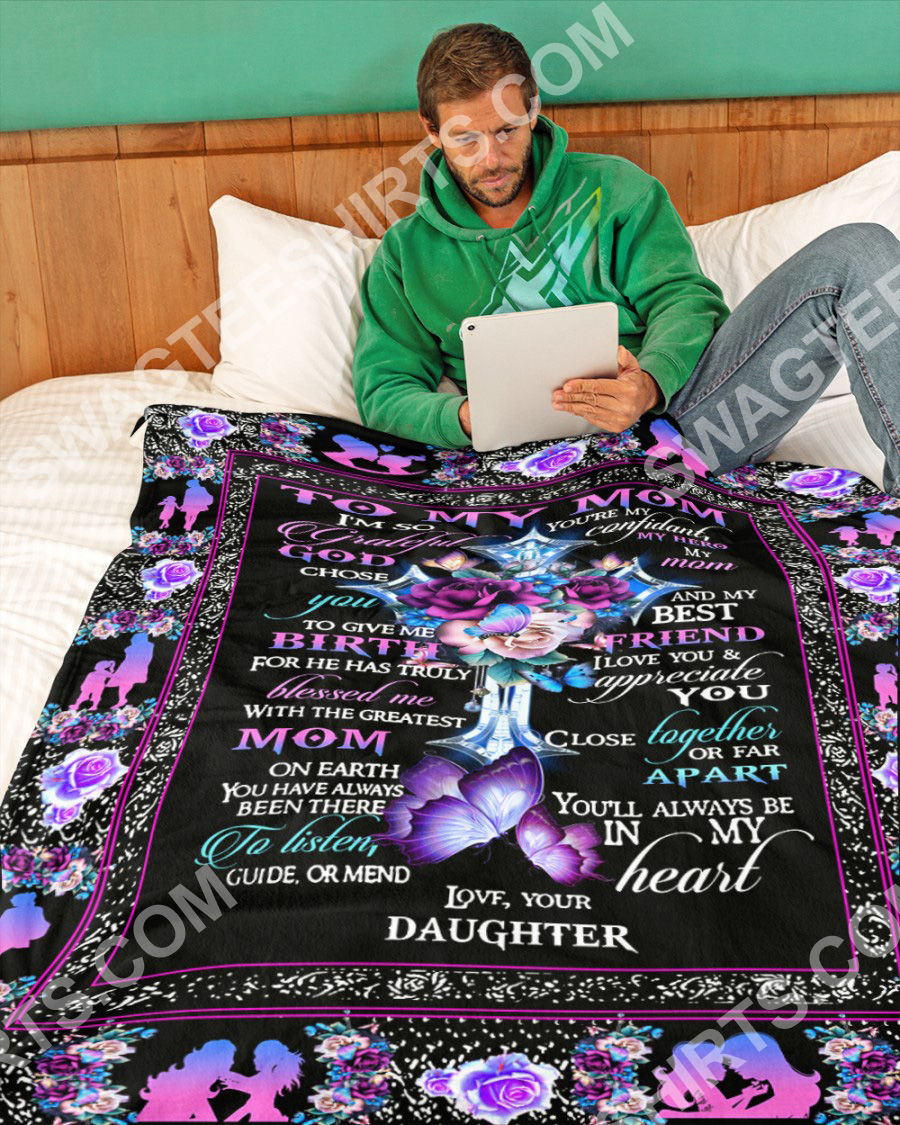 Cross To My Mom Youll Always Be In My Heart Blanket Cross To My Mom Youll Always Be In My Heart Blanket