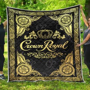 Crown Royal Whisky Black Blanket Quilt