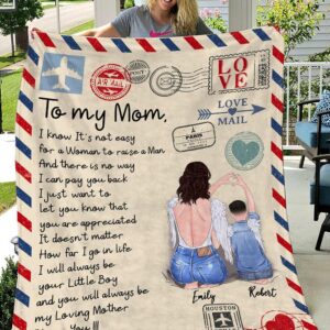 Custom Name Air Mail To My Mom I Will Always Be Your I Love You Your Son Blanket