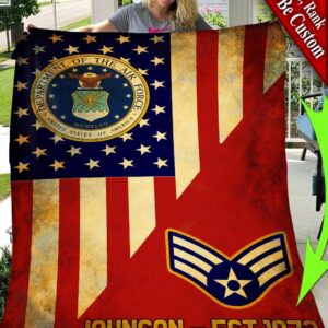 Custom Your Name Department Of The Air Force All Over Printed Blanket