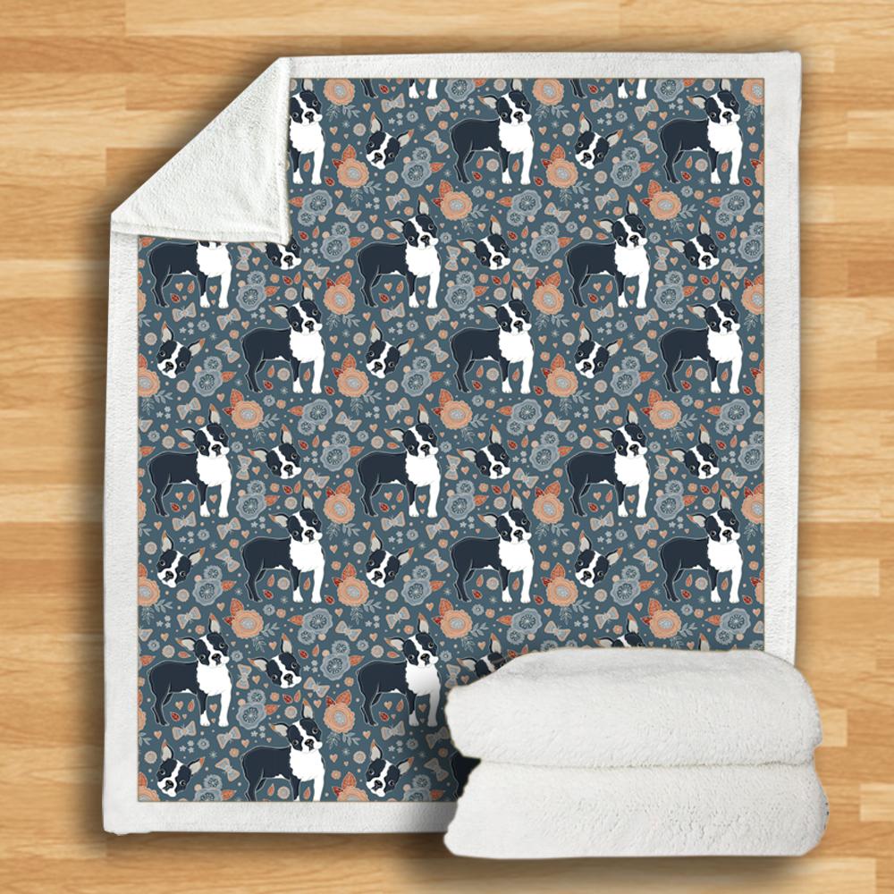 Cute Boston Terrier Blanket Cute Boston Terrier Blanket