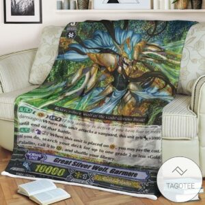 Cv Great Silver Wolf Garmore Cardfight Vanguard Blanket