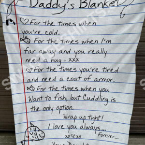 Daddys Blanket I Love You Always Your Dauhter Blanket