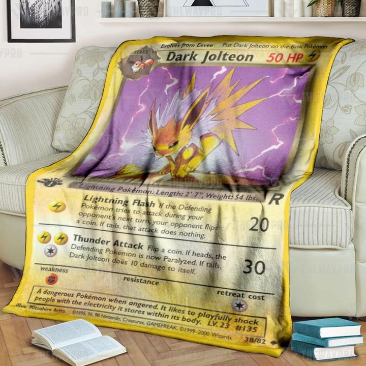 Dark Jolteon 1St Pokemon Blanket Dark Jolteon 1St Pokemon Blanket