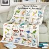 Dinosaur Alphabet Custom Personalized Blanket