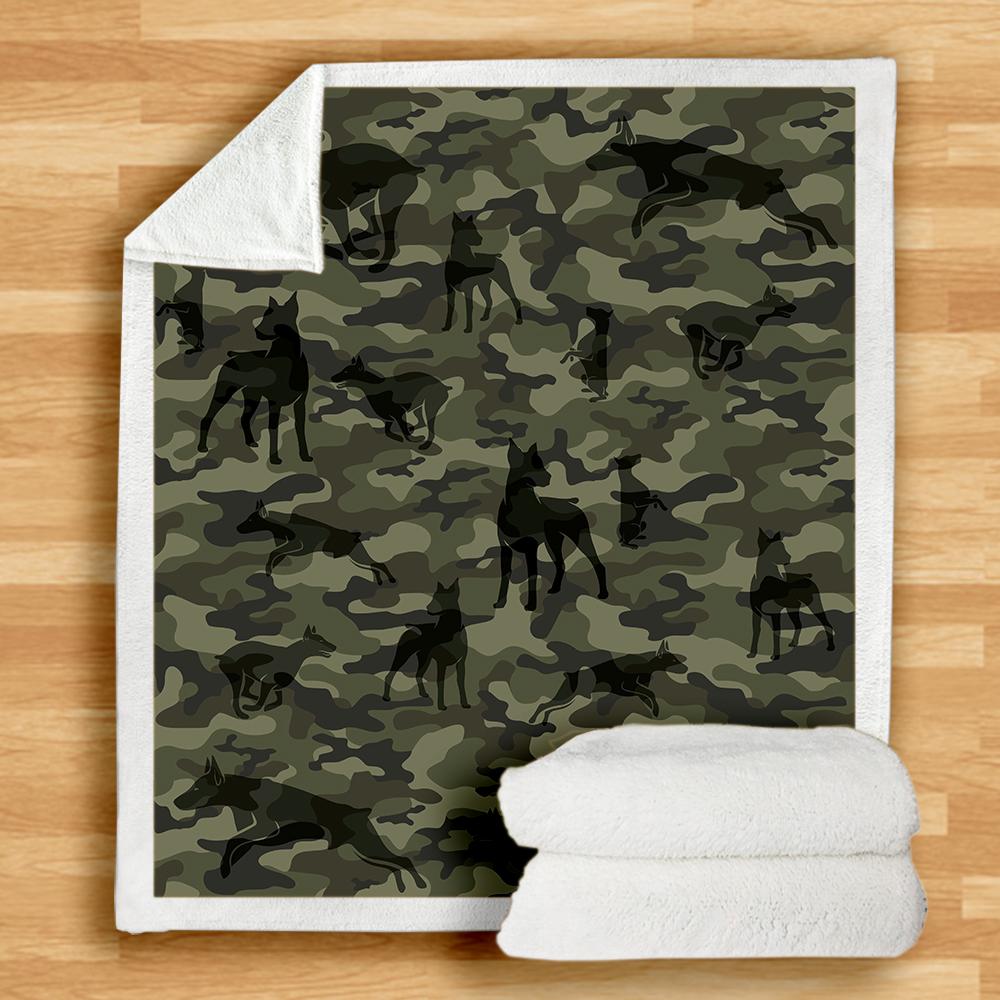 Doberman Camo Blanket Doberman Camo Blanket