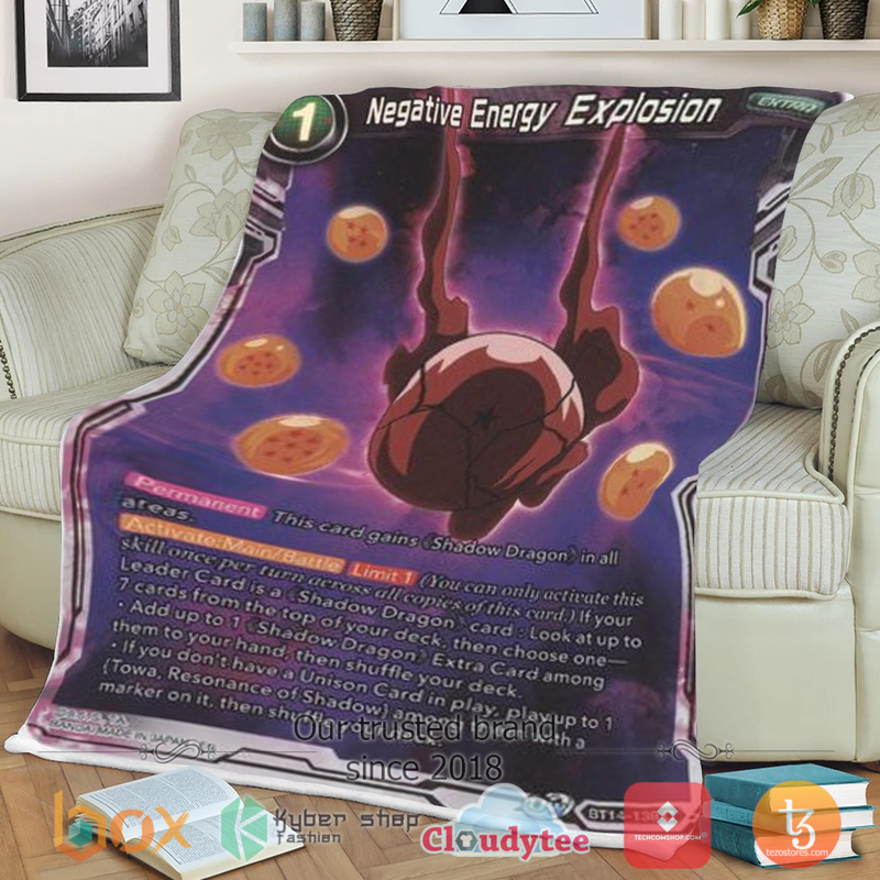 Dragon Ball Negative Energy Explosion Sherpa Blanket Dragon Ball Negative Energy Explosion Sherpa Blanket