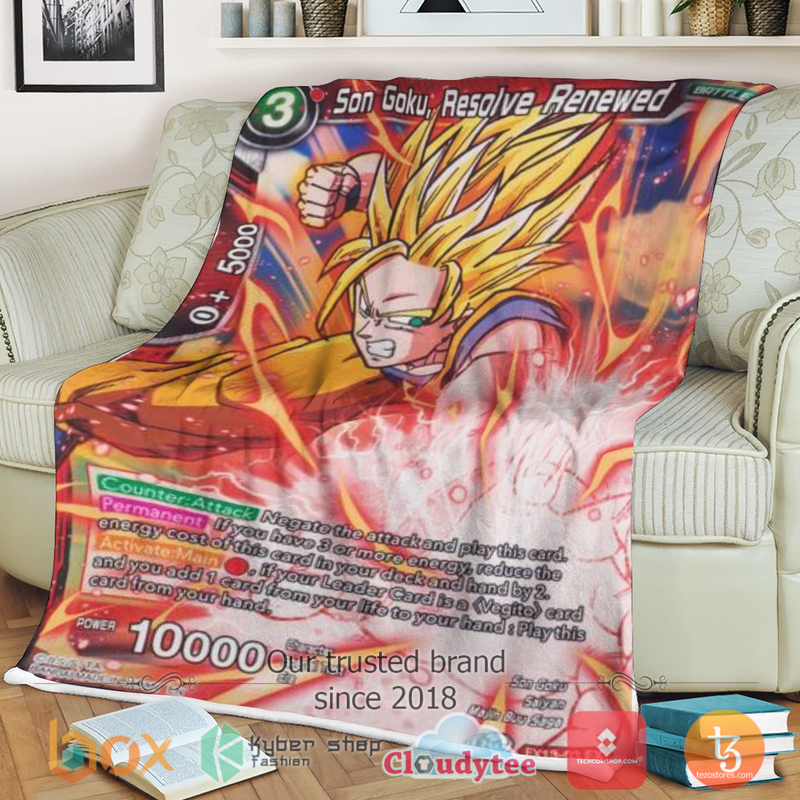 Dragon Ball Son Goku Resolve Renewed Card Blanket Dragon Ball Son Goku Resolve Renewed Card Blanket