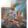 Eagle Native American Sherpa Fleece Blanket