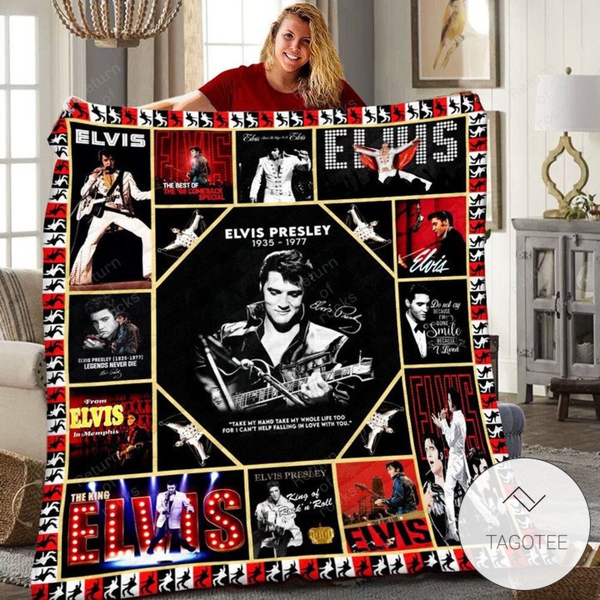 Elvis Presley 1935 1977 Memories Blanket Tagotee Elvis Presley 1935 1977 Memories Blanket Tagotee