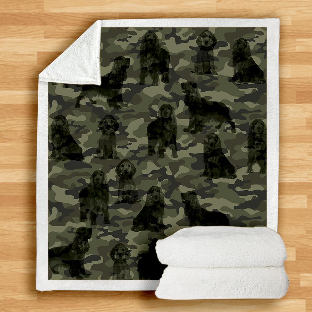 English Cocker Spaniel Camo Blanket English Cocker Spaniel Camo Blanket
