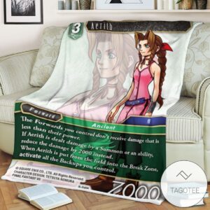 Ff Final Fantasy Aerith 2 Blanket