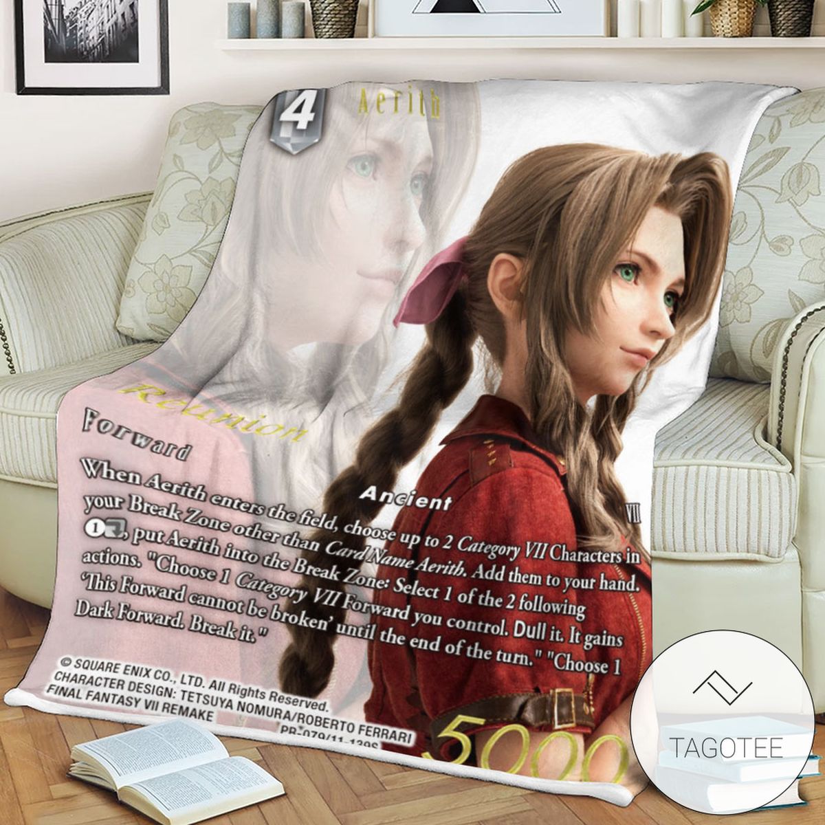 Ff Final Fantasy Aerith Blanket Ff Final Fantasy Aerith Blanket
