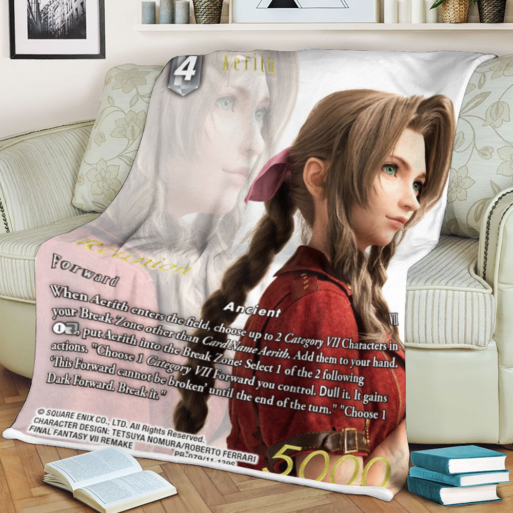 Final Fantasy Aerith Blanket Final Fantasy Aerith Blanket