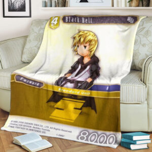 Final Fantasy Black Belt Sherpa Blanket