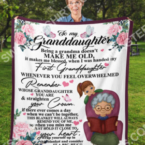 Floral To My Granddaughter Love Your Grandma Blanket