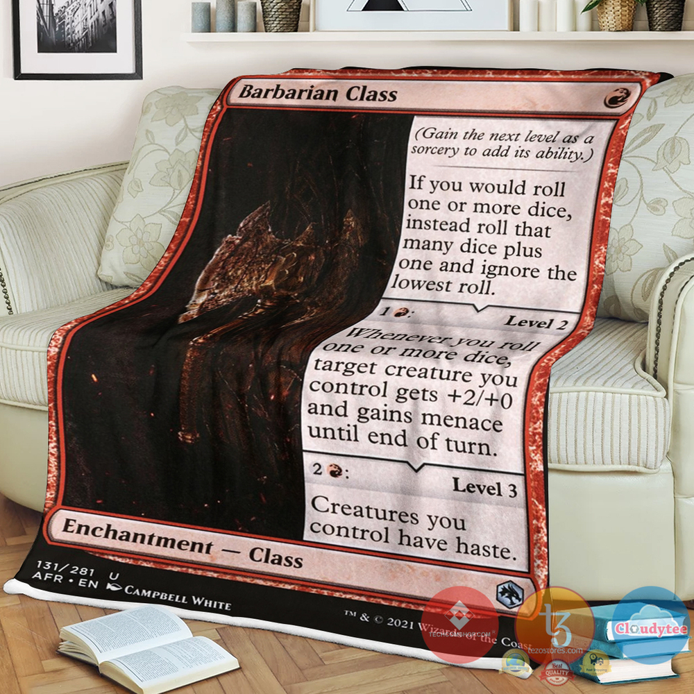 Game Dungeons And Dragons Barbarian Class Blanket Game Dungeons And Dragons Barbarian Class Blanket