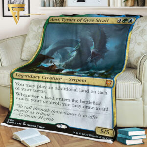 Game Magic The Gathering Aesi Tyrant Of Gyre Strait Blanket
