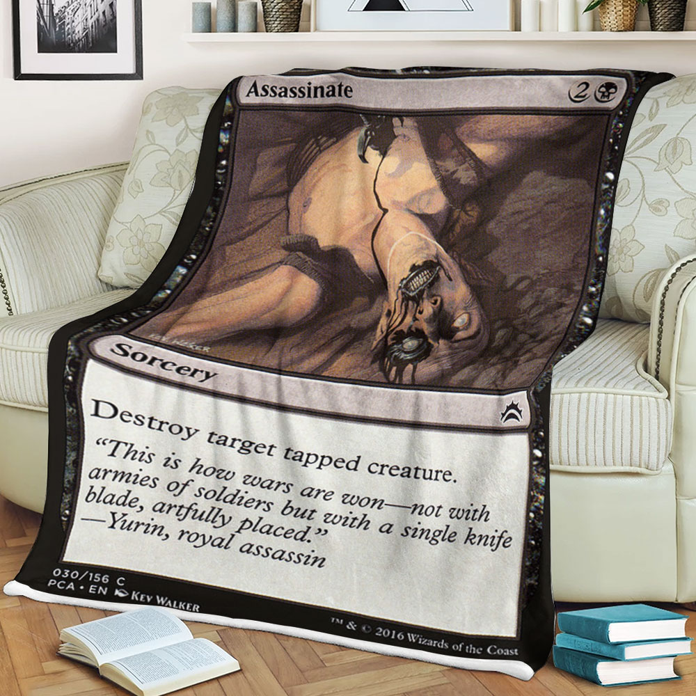 Game Magic The Gathering Assassinate Sherpa Blanket Game Magic The Gathering Assassinate Sherpa Blanket