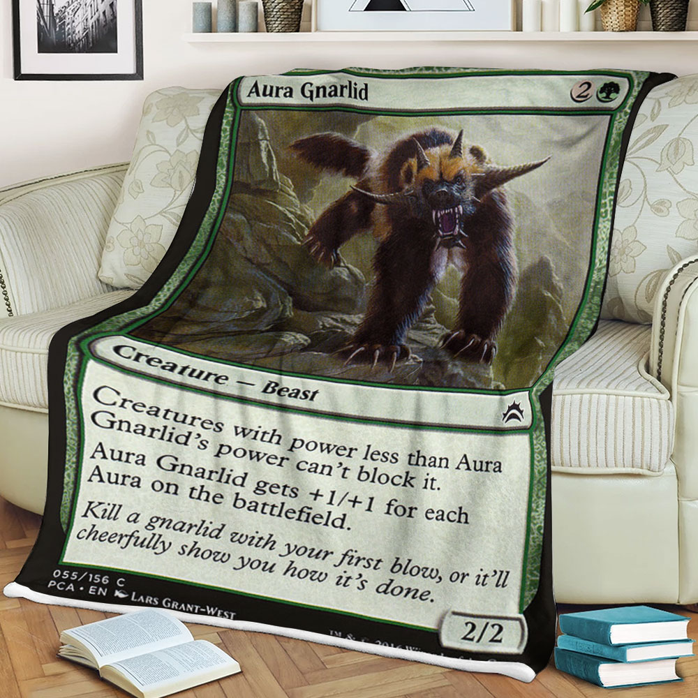 Game Magic The Gathering Aura Gnarlid Sherpa Blanket Game Magic The Gathering Aura Gnarlid Sherpa Blanket