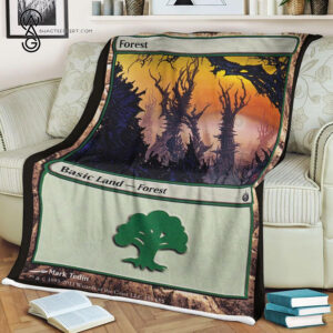 Game Magic The Gathering Basic Land Forest Blanket