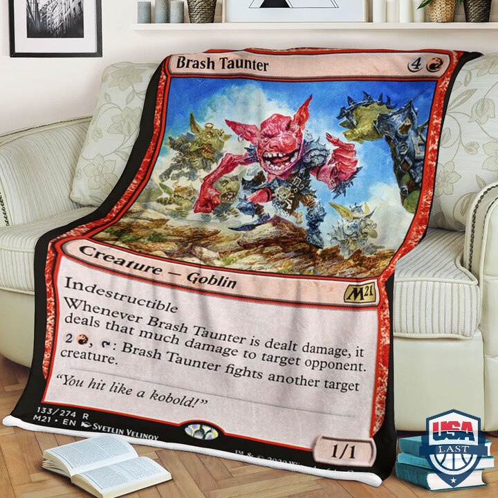 Game Magic The Gathering Brash Taunter Quilt Blanket Game Magic The Gathering Brash Taunter Quilt Blanket
