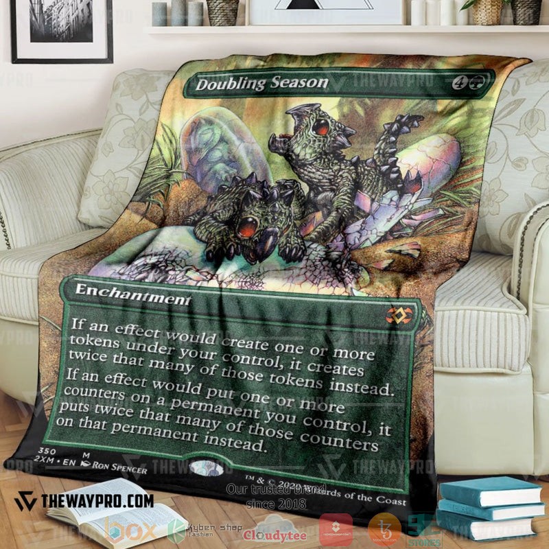 Game Magic The Gathering Doubling Season Soft Blanket Game Magic The Gathering Doubling Season Soft Blanket