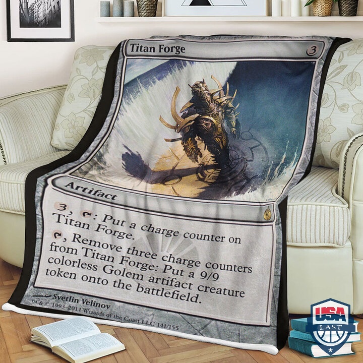 Game Magic The Gathering Fleece Blanket Titan Forge Card Game Magic The Gathering Fleece Blanket Titan Forge Card