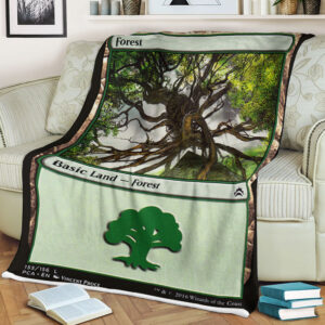 Game Magic The Gathering Forest Sherpa Blanket 2