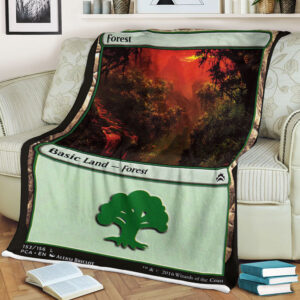 Game Magic The Gathering Forest Sherpa Blanket 3