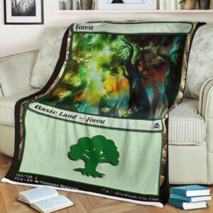 Game Magic The Gathering Forest Sherpa Blanket 5