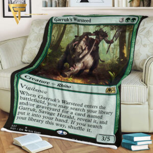 Game Magic The Gathering Garruks Warsteed Blanket
